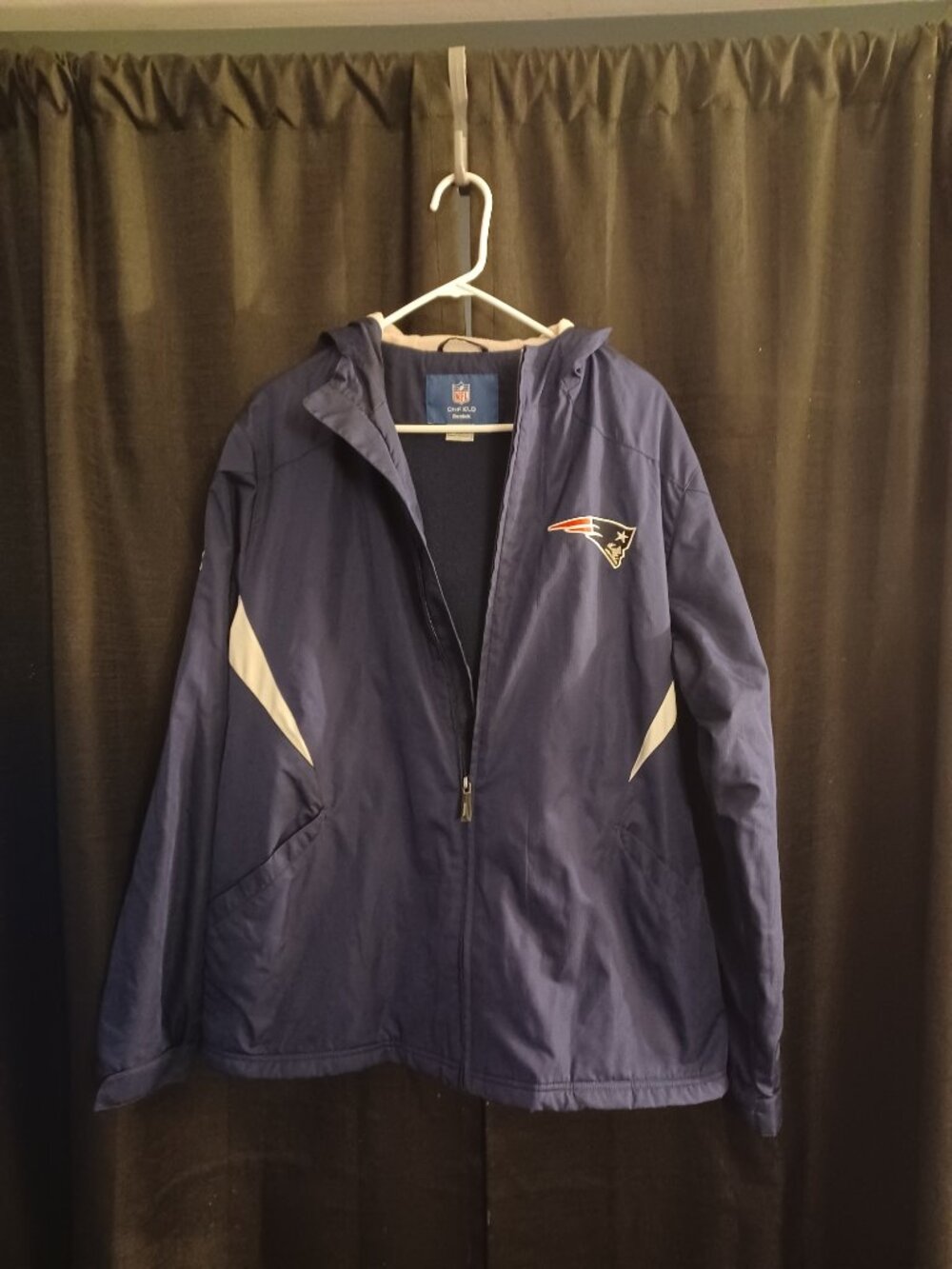 New England Patriots Team Issued Sideline Jacket NFL Official Reebok Size M